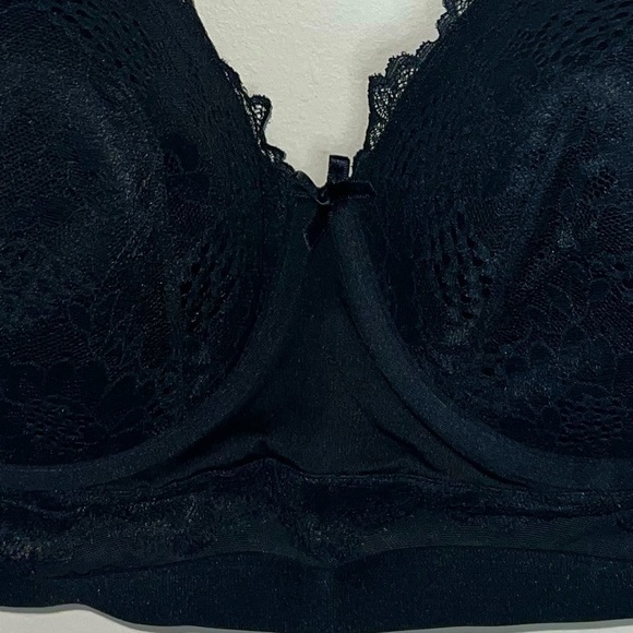 Cacique Extra Soft Lightly Lined Full Coverage Bra Black Size 42D - Picture 7 of 7